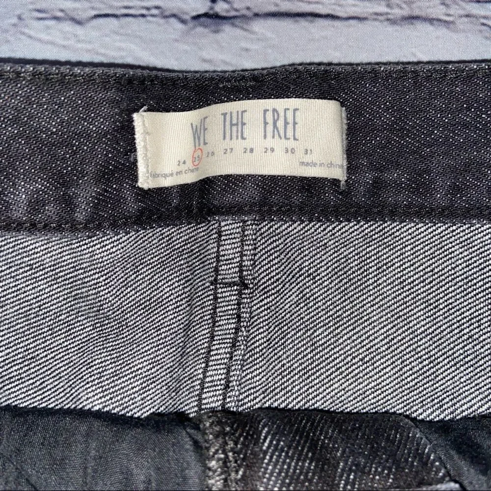 Free People RELAXED AND DESTROYED Denim Skirt NWT Size 25